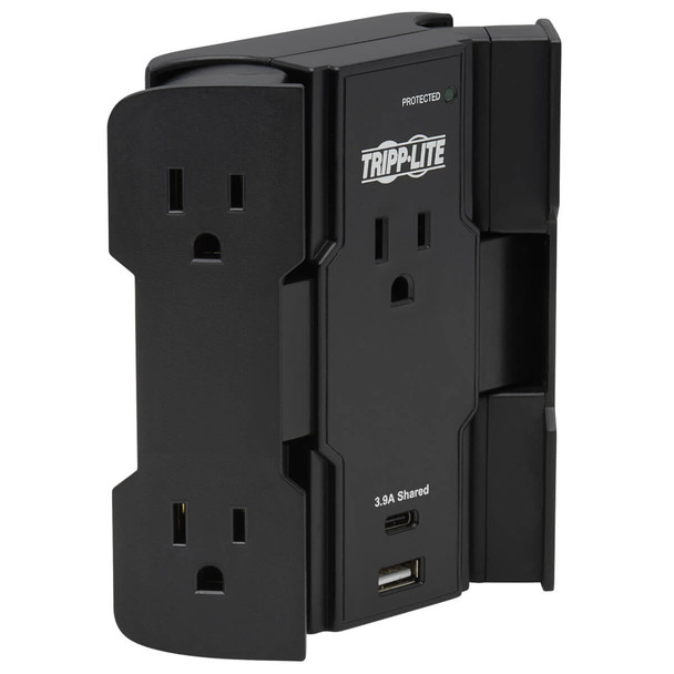 Tripp-Lite AC SK5BUCAM 5-Outlet Surge Protector USB-A USB-C PT 1050 Joules BLK