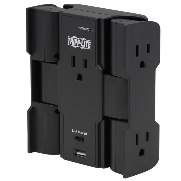 Tripp-Lite AC SK5BUCAM 5-Outlet Surge Protector USB-A USB-C PT 1050 Joules BLK