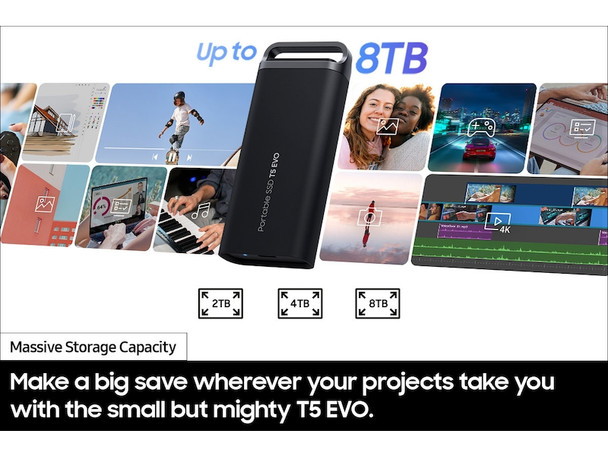 Samsung SSD MU-PH4T0S AM Portable SSD T5 EVO 4TB USB 3.2 Gen1 Retail