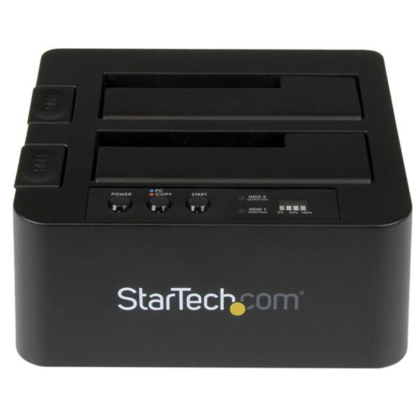 StarTech.com USB 3.1 (10Gbps) Standalone Duplicator Dock for 2.5" & 3.5" SATA SSD/HDD Drives - with Fast-Speed Duplication up to 28GB/min 48013