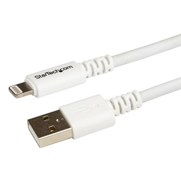 StarTech.com 3 m (10 ft.) USB to Lightning Cable - Long iPhone / iPad / iPod Charger Cable - Lightning to USB Cable - Apple MFi Certified - White 48034