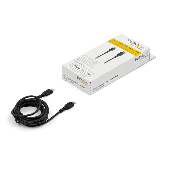 StarTech CB RUSBCLTMM2MB 6.6ft USB C to Lightning CB - Apple MFi Certified BK