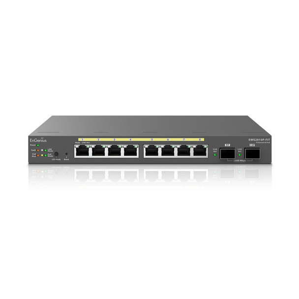 EnGenius SWT EWS2910P-FIT 8PT Fit L2 Plus Managed Gigabit PoE Switch Retail