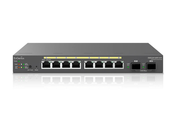 EnGenius SWT EWS2910FP-FIT 8PT Fit L2 Plus Managed Gigabit PoE+ Switch Retail