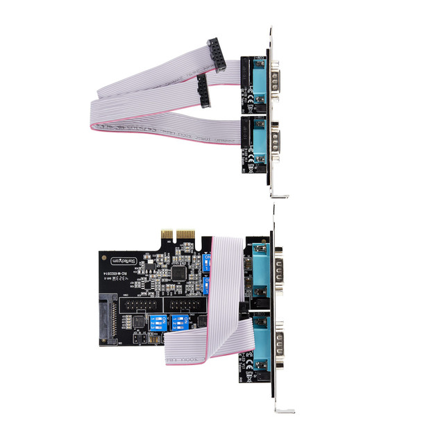 StarTech CC PS74ADF-SERIAL-CARD 4Port Serial PCIe Card LP Bracket Incl. Retail