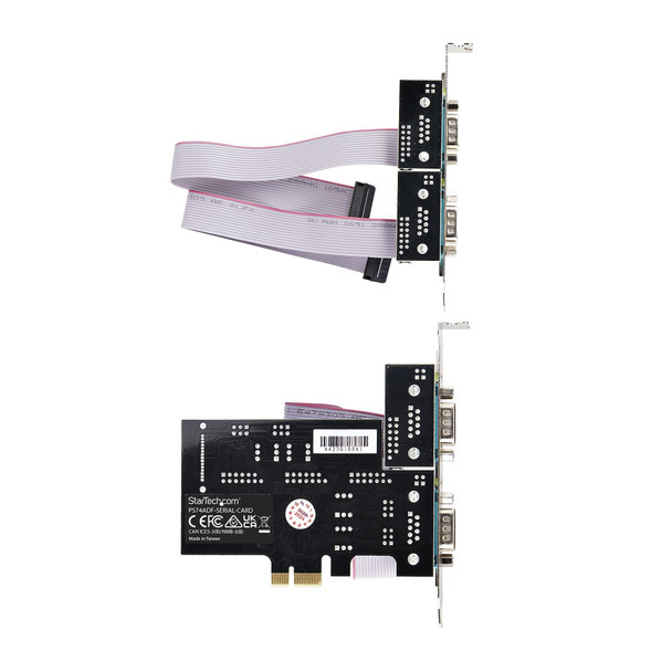 StarTech CC PS74ADF-SERIAL-CARD 4Port Serial PCIe Card LP Bracket Incl. Retail