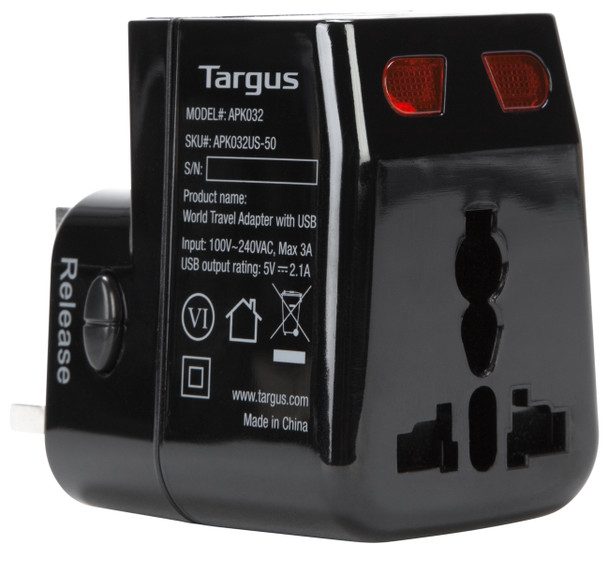 Targus APK032US power plug adapter Universal Black