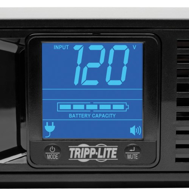 Tripp Lite SmartPro LCD 120V 1.5kVA 900W Line-Interactive UPS, 2U Rack/Tower, LCD Display, USB, DB9 Serial 48169