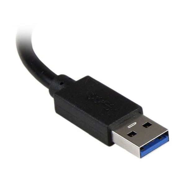 StarTech.com 3-Port Portable USB 3.0 Hub plus Gigabit Ethernet - Aluminum with Built-in Cable 48277