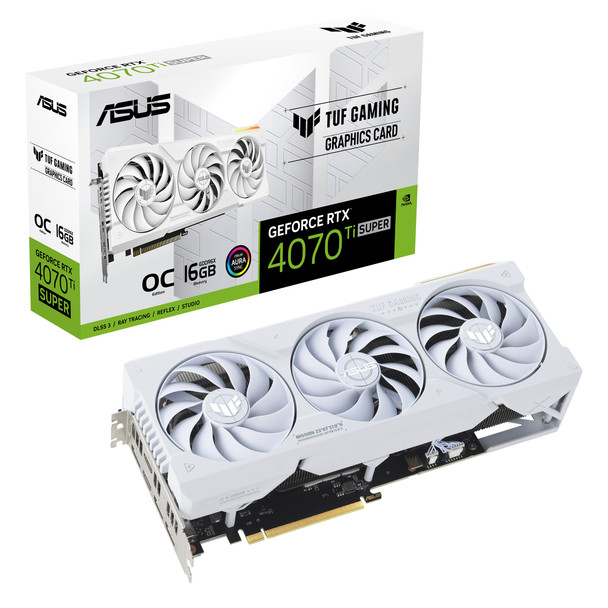 ASUS VCX TUF-RTX4070TIS-O16G-WH-GA GeForce RTX 4070 Ti SUPER WHITE OC 16G GR6X