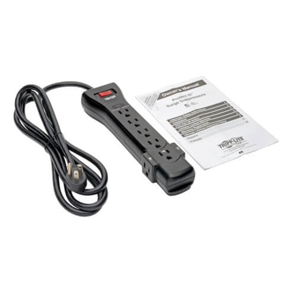 Tripp Lite Protect It! 7-Outlet Surge Protector, 7 ft. Cord, 2160 Joules, Black Housing 48399