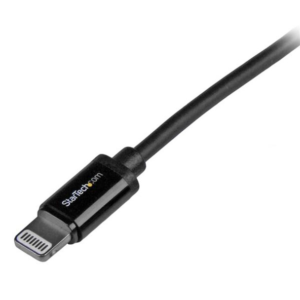 StarTech.com 1 m (3 ft.) USB to Lightning Cable - iPhone / iPad / iPod Charger Cable - High Speed Charging Lightning to USB Cable - Apple MFi Certified - Black 48542