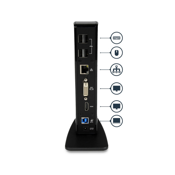 StarTech.com Dual Monitor USB 3.0 Docking Station with HDMI - DVI - 6 x USB Ports 48561