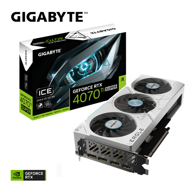 Gigabyte VCX GV-N407TSEAGLEOCICE-16GD GeForce RTX4070Ti SUPER EAGLE OC ICE 16G