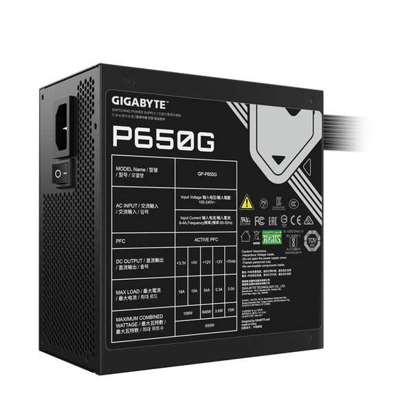 Gigabyte PS GP-P650G 650W ATX 12V 80+ Gold APFC 120mm HYB Fan Retail