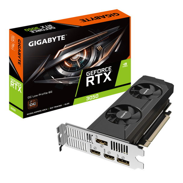 Gigabyte VCX GV-N3050OC-6GL GeForce RTX 3050 OC Low Profile 6GB GDDR6 Retail