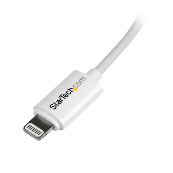 StarTech.com 2 m (6 ft.) USB to Lightning Cable - Long iPhone / iPad / iPod Charger Cable - Lightning to USB Cable - Apple MFi Certified - White 48693