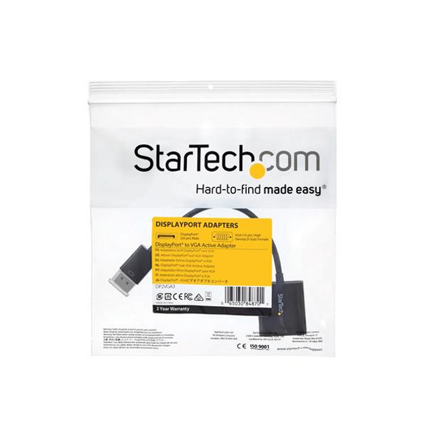 StarTech.com Adattatore DisplayPort VGA - Convertitore attivo da DP a VGA - Video 1080p - Cavo monitor DP/DP++ a VGA - Adattatore da DP a VGA - Dongle da digitale ad analogico - DP 1.2 a VGA 48824