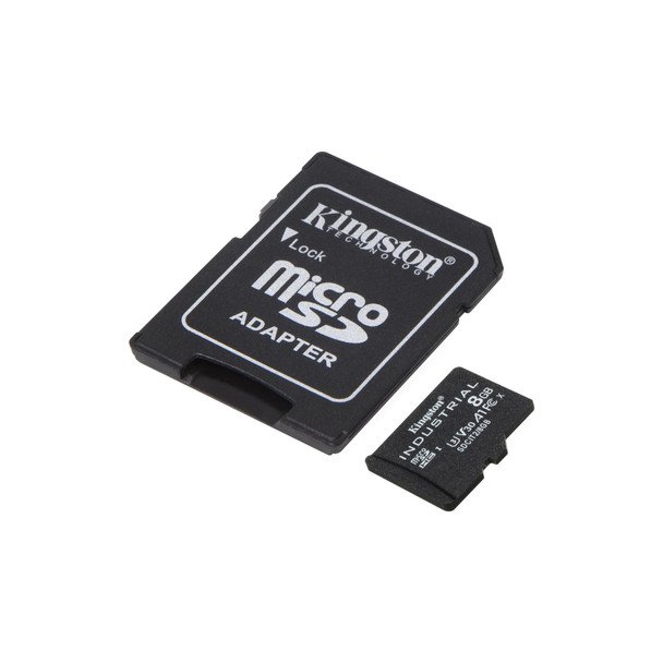 Kingston MF SDCIT2 8GB 8GB microSDHC Industrial C10 A1 pSLC Card + SD Adapter