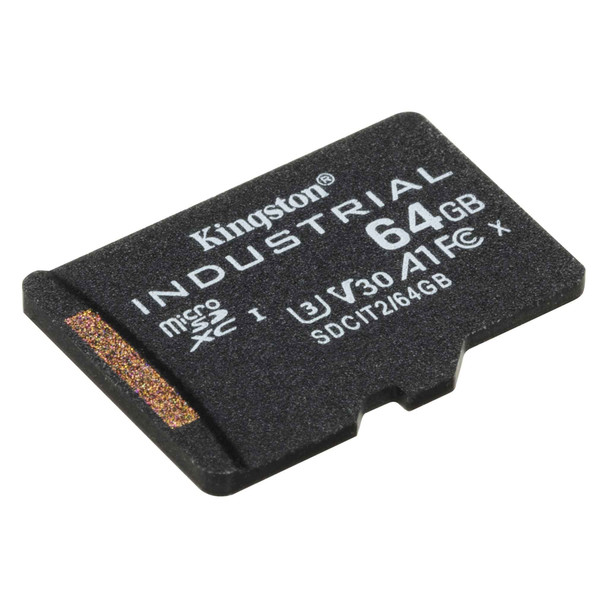 Kingston MF SDCIT2 64GBSP 64G microSDHC Industrial C10 A1 pSLC Card w oAdapter