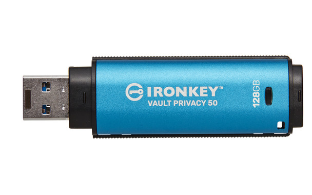 Kingston MF IKVP50 128GB 128GB IronKey Vault Privacy 50 AES-256 Encrypted