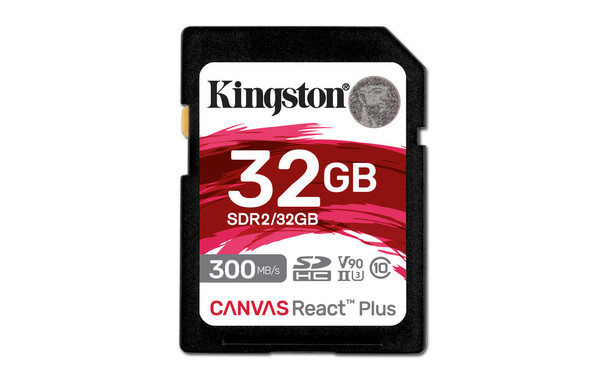 Kingston ME SDR2 32GB 32GB Canvas React Plus SDHC UHS-II 300R 260W U3 V90 RTL