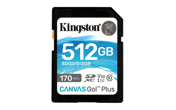 Kingston ME SDG3 512GB 512GB SDXC Canvas Go Plus 170R C10 UHS-I U3 V30 Retail