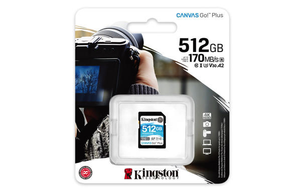 Kingston ME SDG3 512GB 512GB SDXC Canvas Go Plus 170R C10 UHS-I U3 V30 Retail