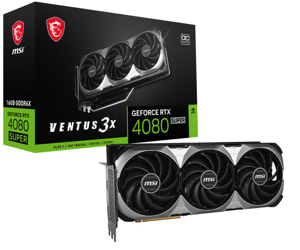 MSI VCX GeForce RTX 4080 SUPER 16G VENTUS 3X OC 16GB GDDR6X 256B PCIE Retail