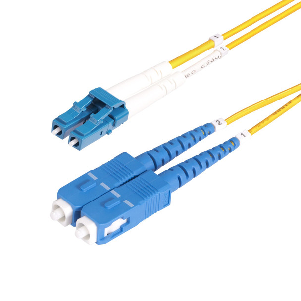 StarTech CB SMLCSC-OS2-1M 1m LC to SC OS2 Single Mode Duplex Fiber Optic Cable