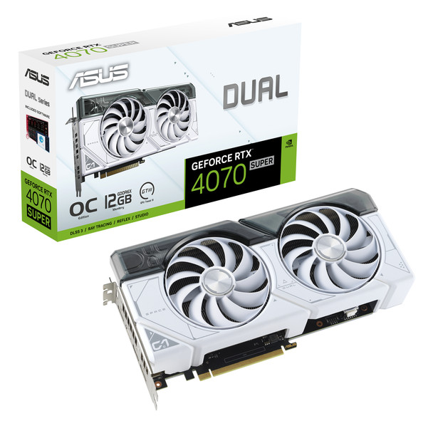 ASUS Dual -RTX4070S-O12G-WHITE NVIDIA GeForce RTX 4070 SUPER 12 GB GDDR6X 197105452503