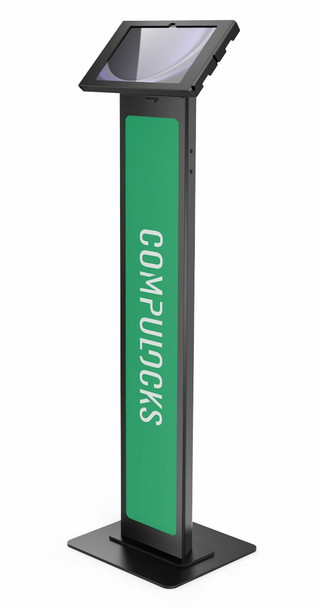Compulocks Galaxy Tab S9+/S9FE+ 12.4" Apex Enclosure Brandable Floor Stand Black 810157340818