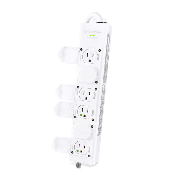 CyberPower MPV615S surge protector White 6 AC outlet(s) 100 - 125 V 4.6 m 649532931514