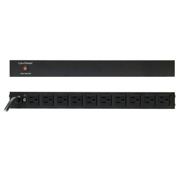 CyberPower PDU15B10R power distribution unit (PDU) 10 AC outlet(s) 1U Black 649532901012