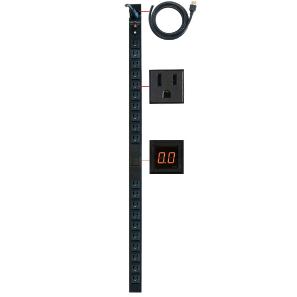CyberPower PDU15MV20F power distribution unit (PDU) 20 AC outlet(s) 0U Black 0649532901081