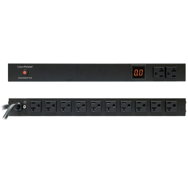 CyberPower PDU20M2F10R power distribution unit (PDU) 12 AC outlet(s) 1U Black 649532901951