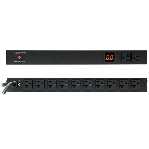CyberPower PDU20M2F10R power distribution unit (PDU) 12 AC outlet(s) 1U Black 649532901951