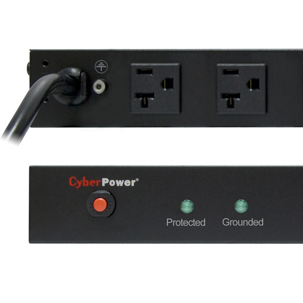 CyberPower RKBS20ST4F10R surge protector Black 14 AC outlet(s) 120 V 4.57 m 0649532901876
