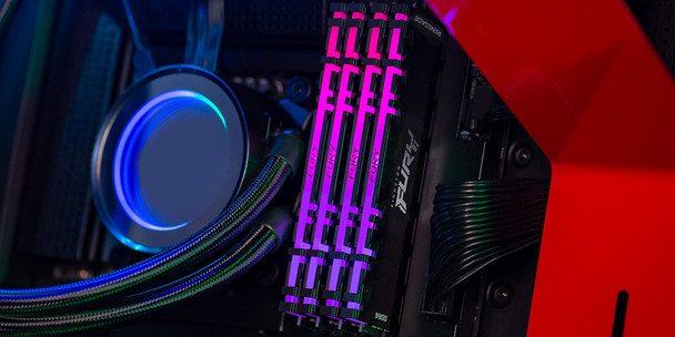 Kingston Technology FURY 64GB 3600MT/s DDR4 CL16 DIMM (Kit of 4) 1Gx8 Renegade RGB 740617338232