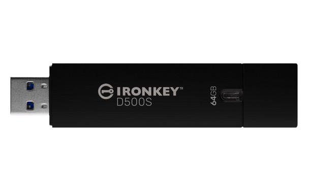 Kingston Technology IronKey 64GB D500S FIPS 140-3 Lvl 3 (Pending) AES-256 740617334777