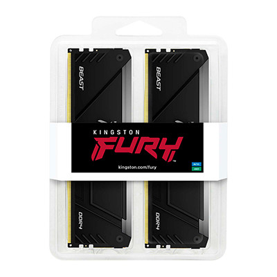 Kingston Technology FURY 32GB 2666MT/s DDR4 CL16 DIMM (Kit of 2) Beast RGB 740617337594
