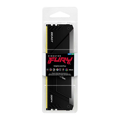 Kingston Technology FURY 16GB 3733MT/s DDR4 CL19 DIMM 1Gx8 Beast RGB 740617337334