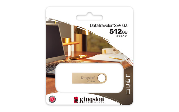 Kingston Technology DataTraveler 512GB 220MB/s Metal USB 3.2 Gen 1 SE9 G3 740617341324