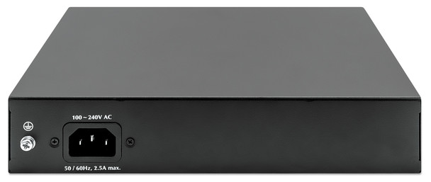 Intellinet 8-Port Gigabit Ethernet PoE+ Switch with 2 RJ45 Gigabit Uplink Ports, IEEE 802.3at/af Power over Ethernet (PoE+/PoE) Compliant, 120 W, Endspan, Desktop (WITH C14 2 PIN POWER CORD) 766623561402