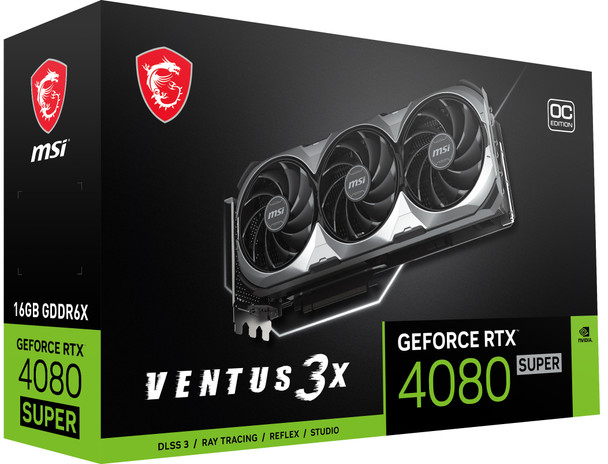 MSI VENTUS GeForce RTX 4080 SUPER 16G 3X OC NVIDIA 16 GB GDDR6X 824142346587