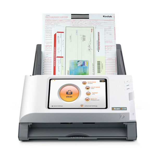 Plustek eScan A350 Essential ADF scanner 600 x 600 DPI A4 Black, White 783064637787