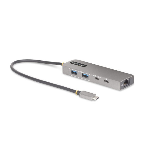 StarTech.com 3-Port USB-C Hub with 2.5 Gbps Ethernet and 100W Power Delivery Pass-Through Port, USB 3.2 10Gbps, 2x USB-A/1x USB-C, Portable USB Type-C Adapter Hub 065030900676