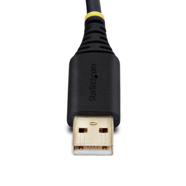 StarTech.com 10ft (3m) USB to Serial Adapter Cable, COM Retention, Interchangeable Screws/Nuts, USB-A to DB9 RS232, FTDI IC, ESD Protection, Windows/macOS/Linux 065030898331