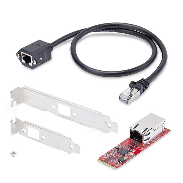 StarTech.com 1-Port 2.5GbE M.2 2280 Network Card, Multi-Gigabit Speeds (2.5G/1G/100M/10M), NBASE-T (802.3bz) NIC, M.2 B+M Key, PCIe Ethernet Interface, For SFF/Desktop PCs 065030901611