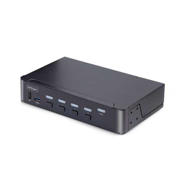StarTech.com 4-Port DisplayPort KVM Switch, 8K 60Hz / 4K 144Hz, Single Display, DP 1.4, 2x USB 3.0 Ports, 4x USB 2.0 HID Ports, Push-Button & Hotkey Switching, TAA Compliant - OS Independent, Metal Housing 065030893206